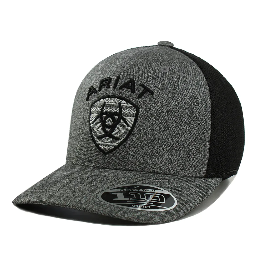 Ariat M&F Men's Aztec Logo Black and Grey Cap