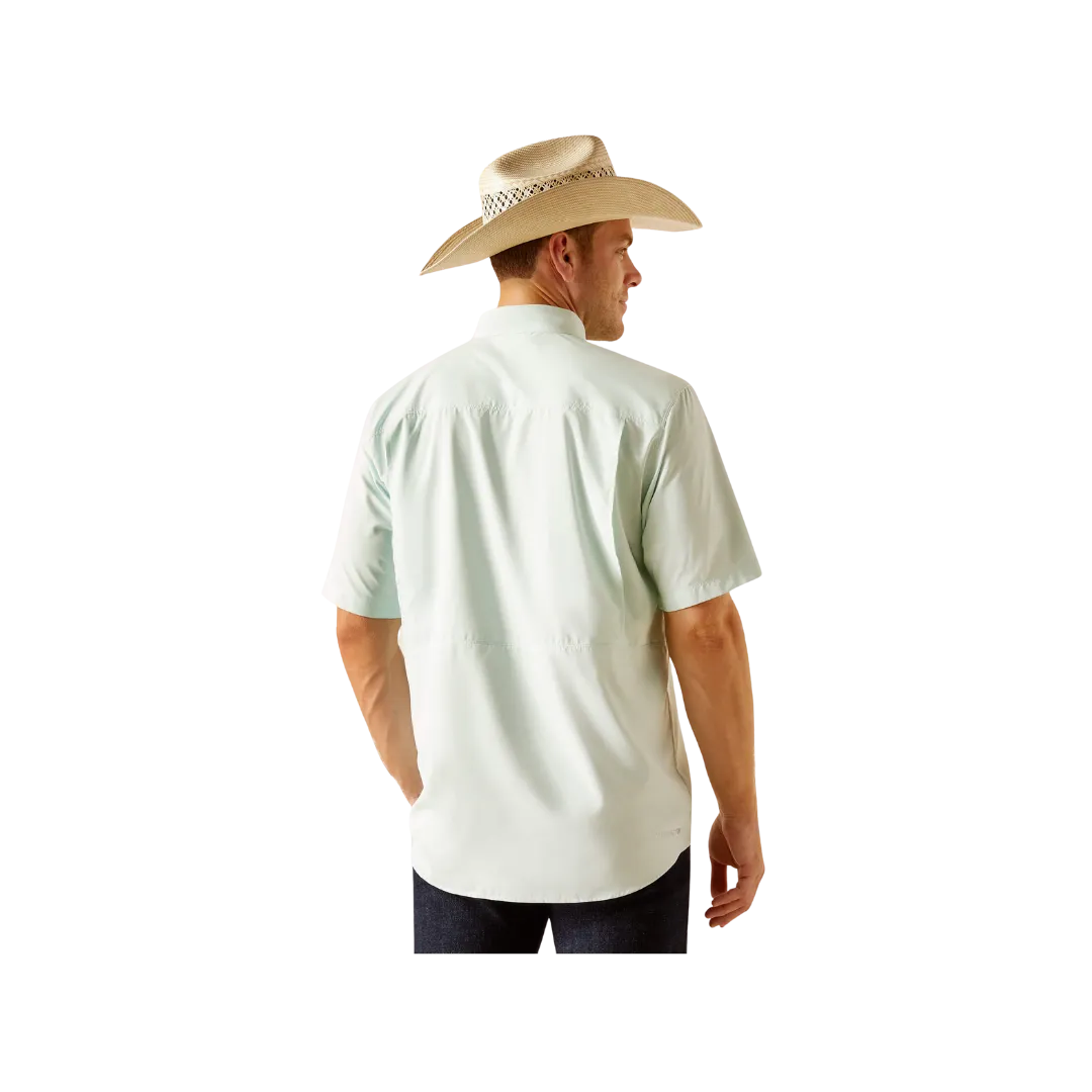 Ariat Men's Venttek Outbound Classic Fit Bleached Aqua Shirt