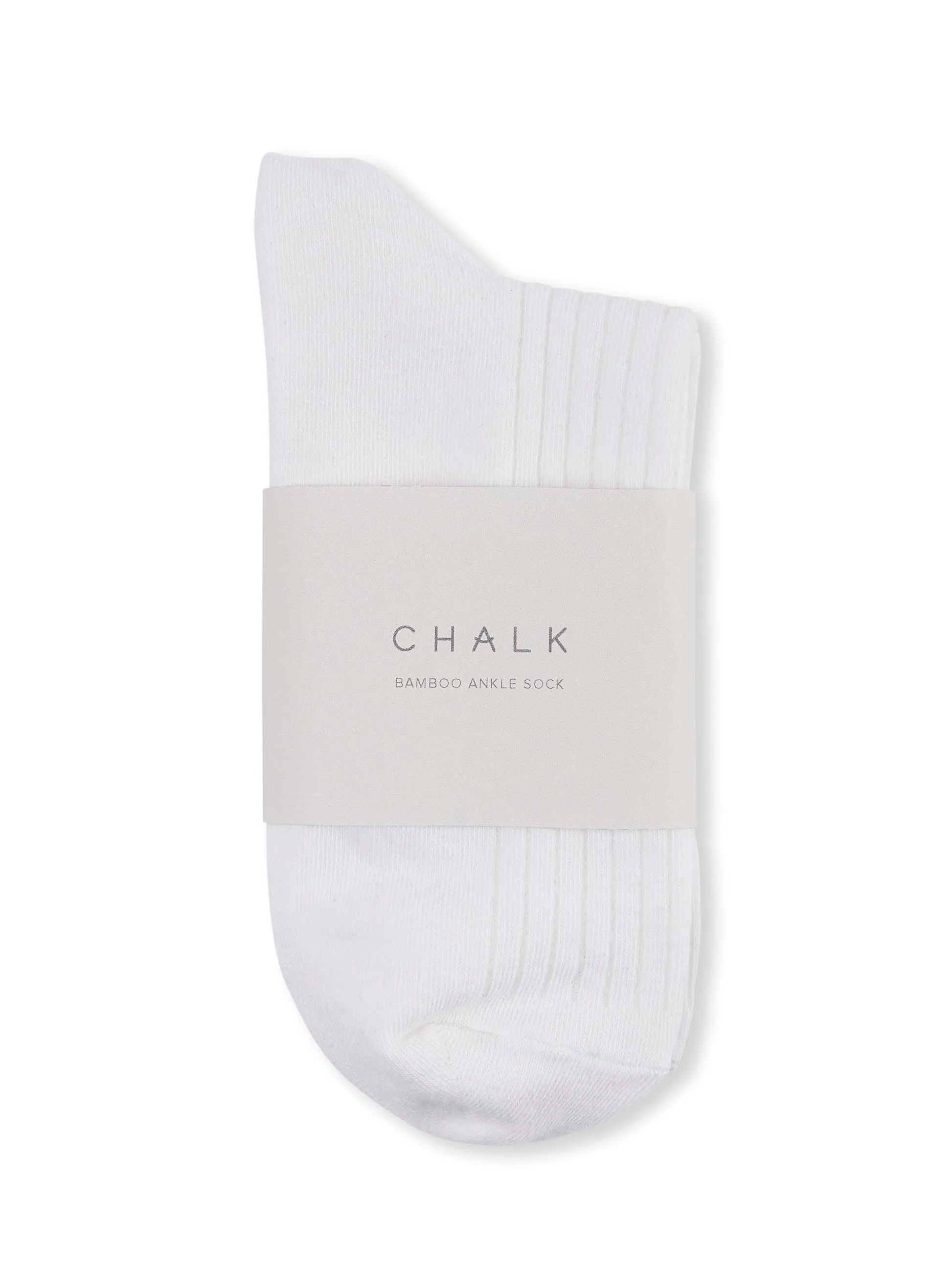 Bamboo Ankle Sock - White