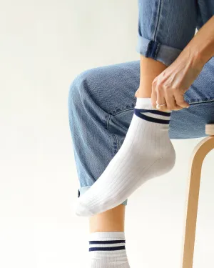 Bamboo Ankle Sock - White