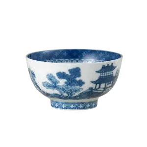 Blue Canton Porcelain Dessert Bowl by Mottahedeh