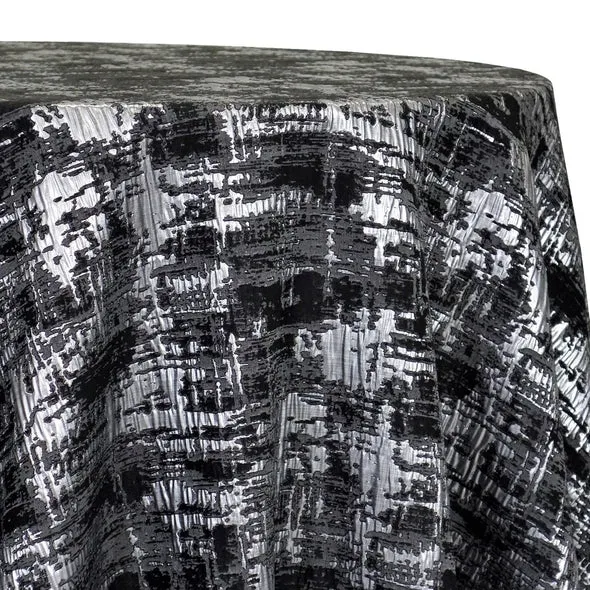 Calypso Jacquard (Reversible) Table Linen in Black