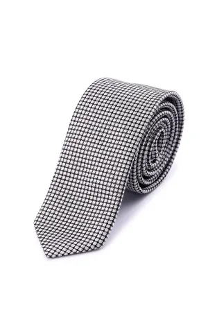 Casual 2.5-inch Slim Black Tie, Gray 1