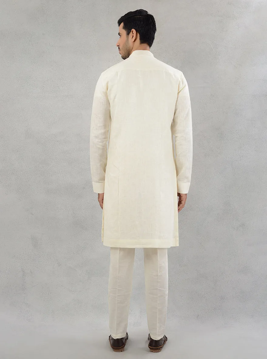 Cream  Kurta Pajama | TULA