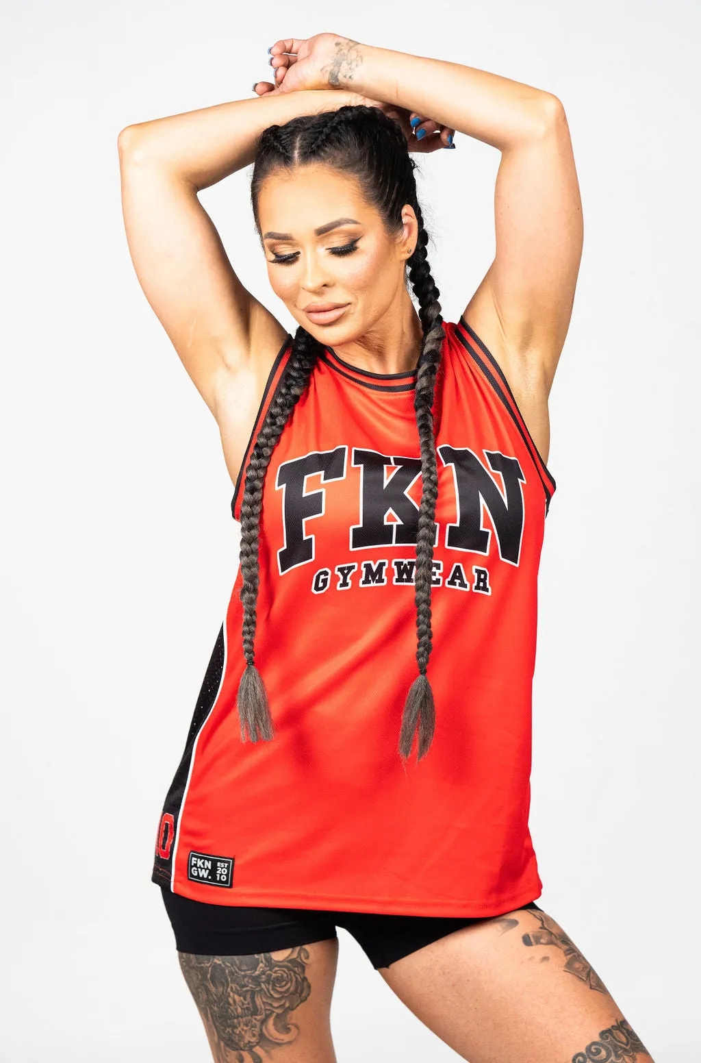 Elevate | Women's Gym Training Basketball Jersey | Red