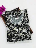 Enjoyable Black And White Colored Triangle Design Nighty For Women