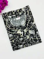 Enjoyable Black And White Colored Triangle Design Nighty For Women