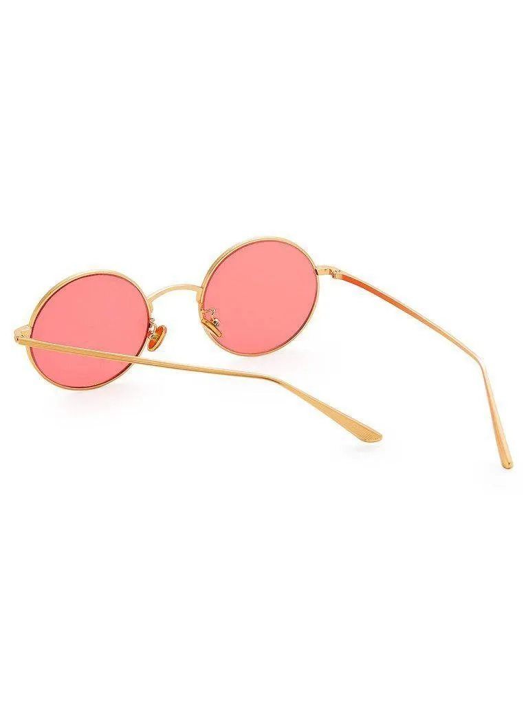 Flat Lens Round Sunglasses