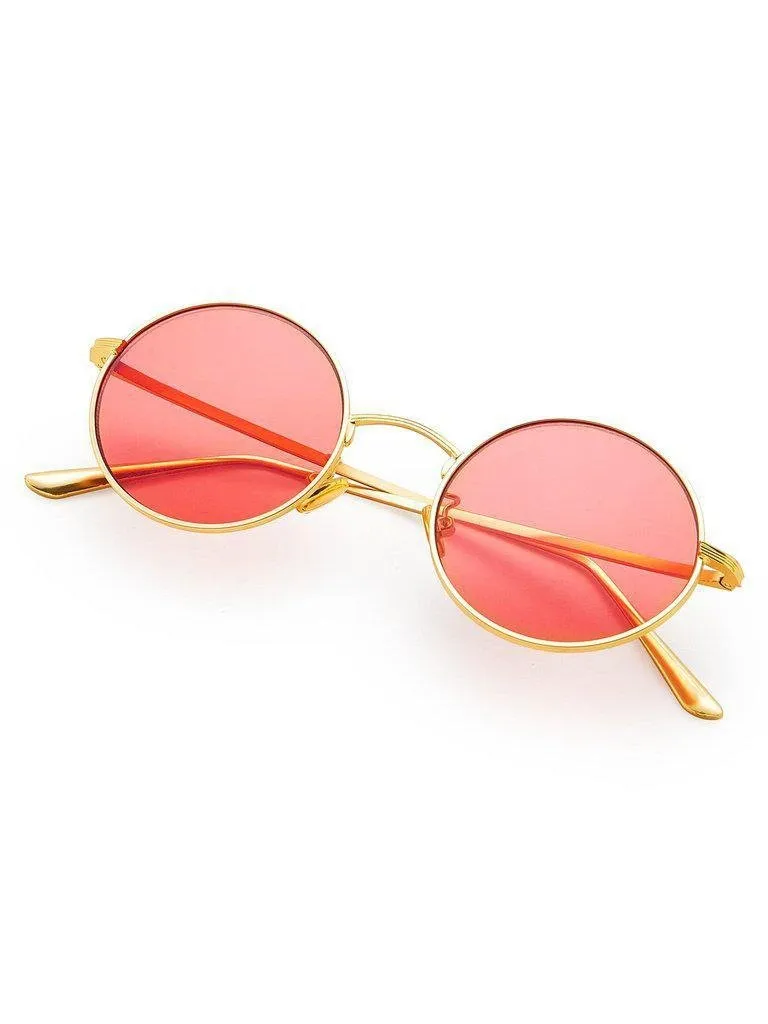 Flat Lens Round Sunglasses