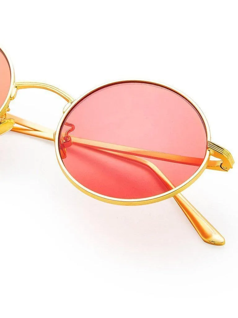 Flat Lens Round Sunglasses