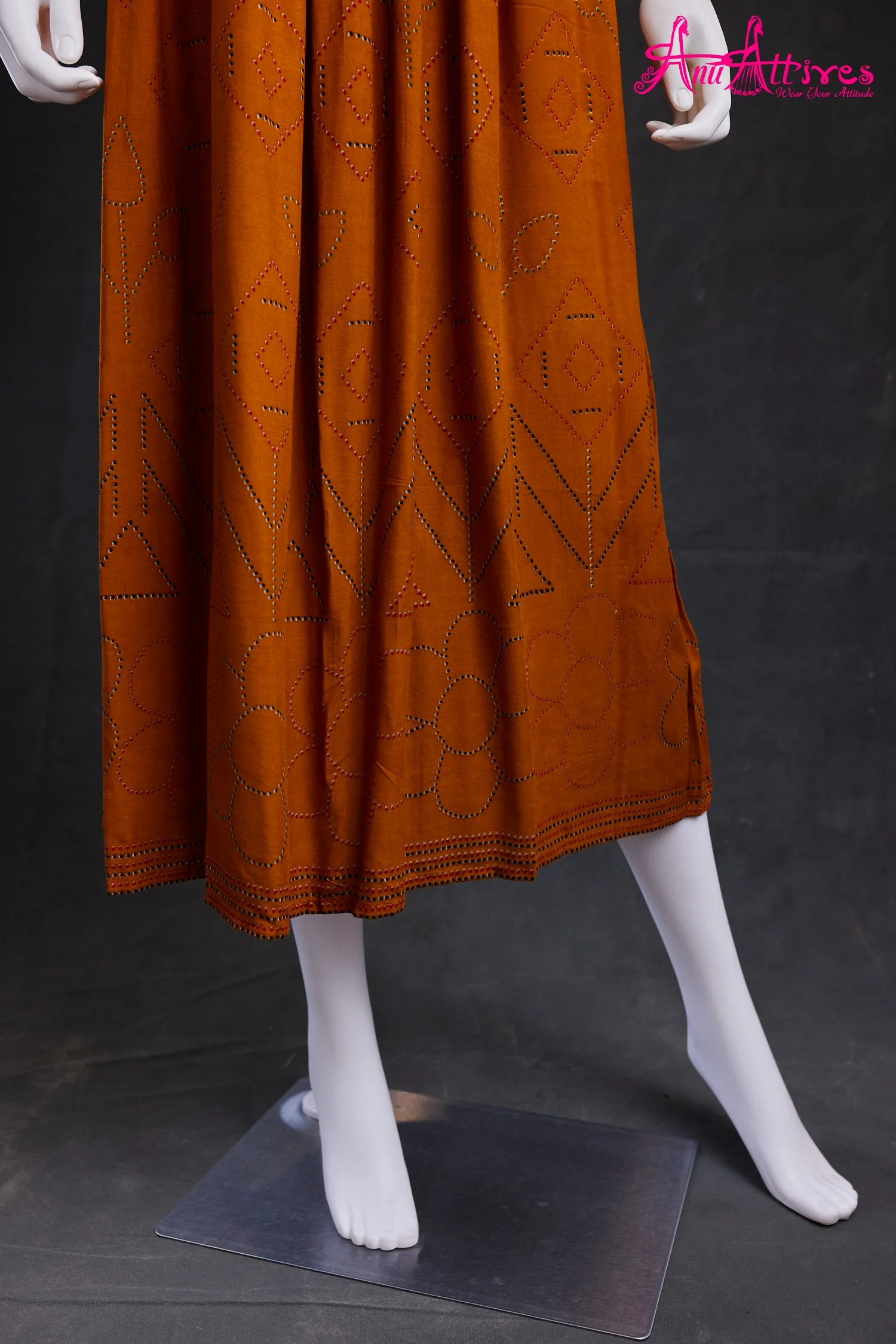 Mustard and Bottle Green Over Coat A-Line Kurti