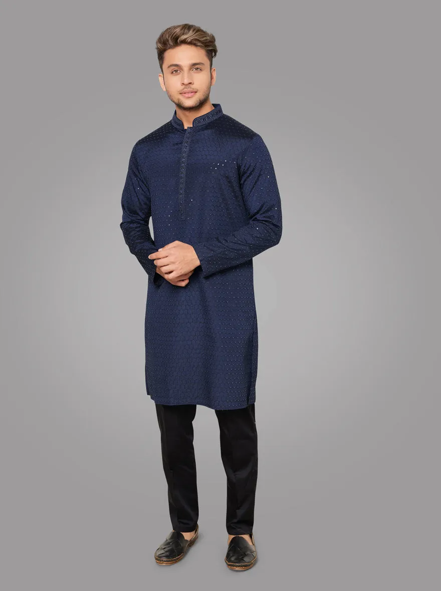 Navy Blue Kurta Pajama | TULA