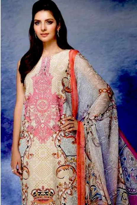 Nishat Linen Silk Chiffon Collection – Design 41701068