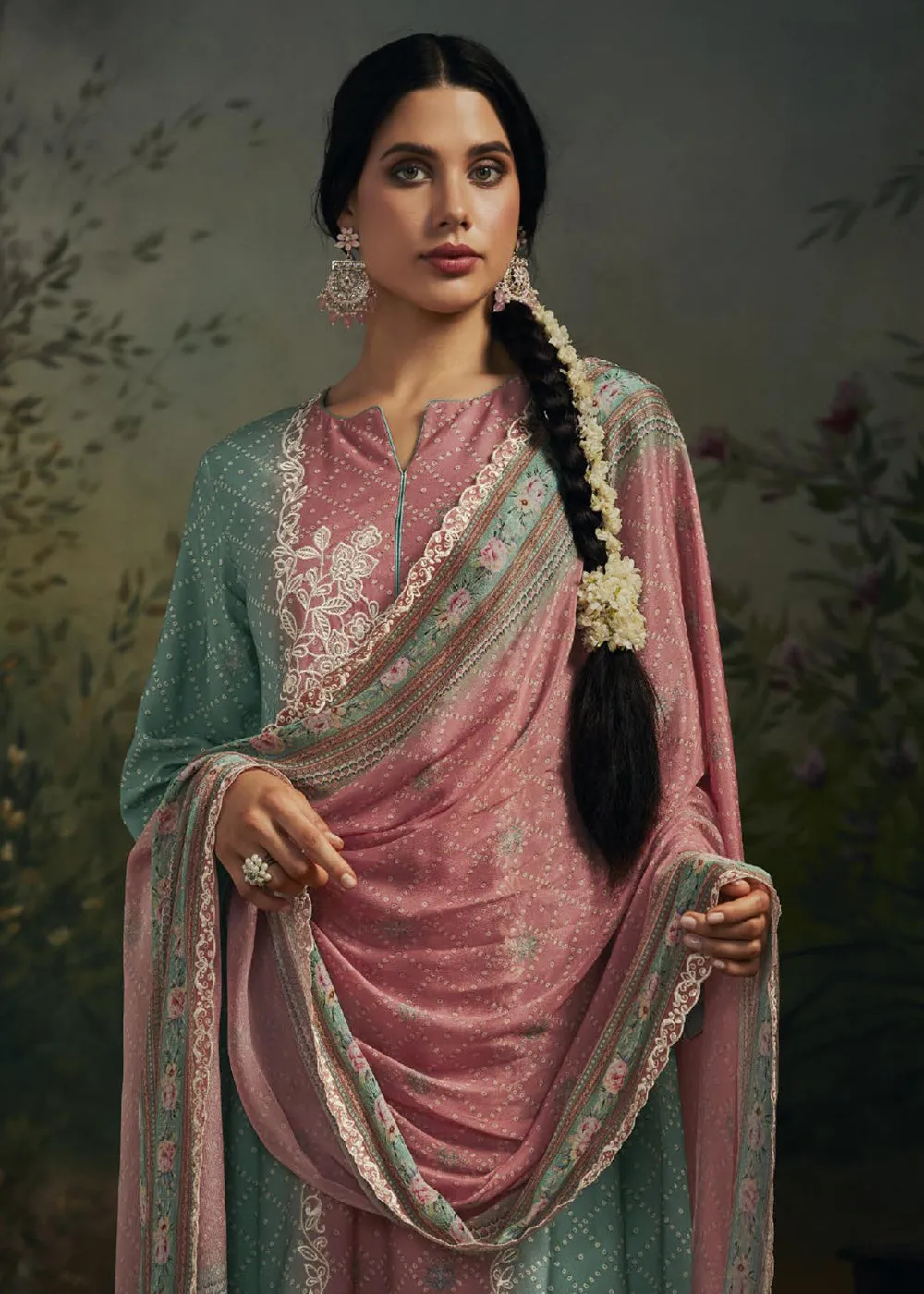 Pakistani Style Sea Green Digital Printed Salwar Suit
