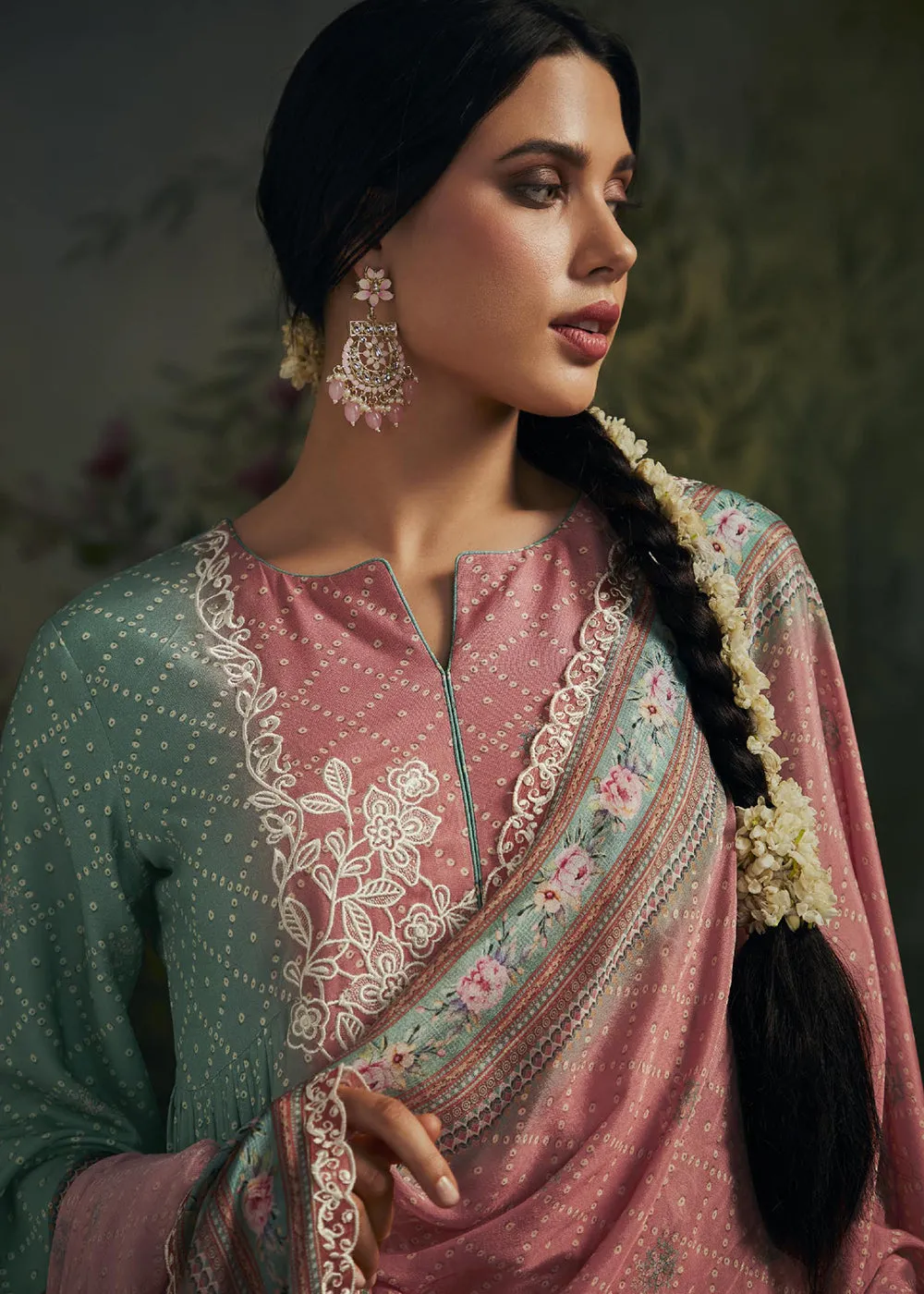Pakistani Style Sea Green Digital Printed Salwar Suit