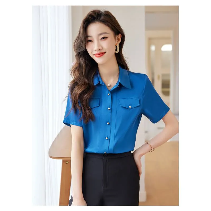 Patched Pocket Button Short Sleeve Shirt
