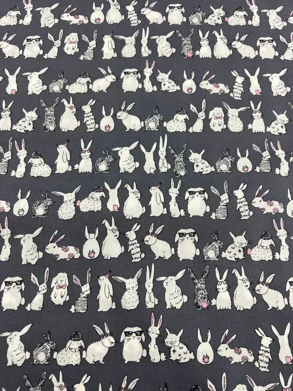 Printed Cotton - Bunny Mayhem - 120cm