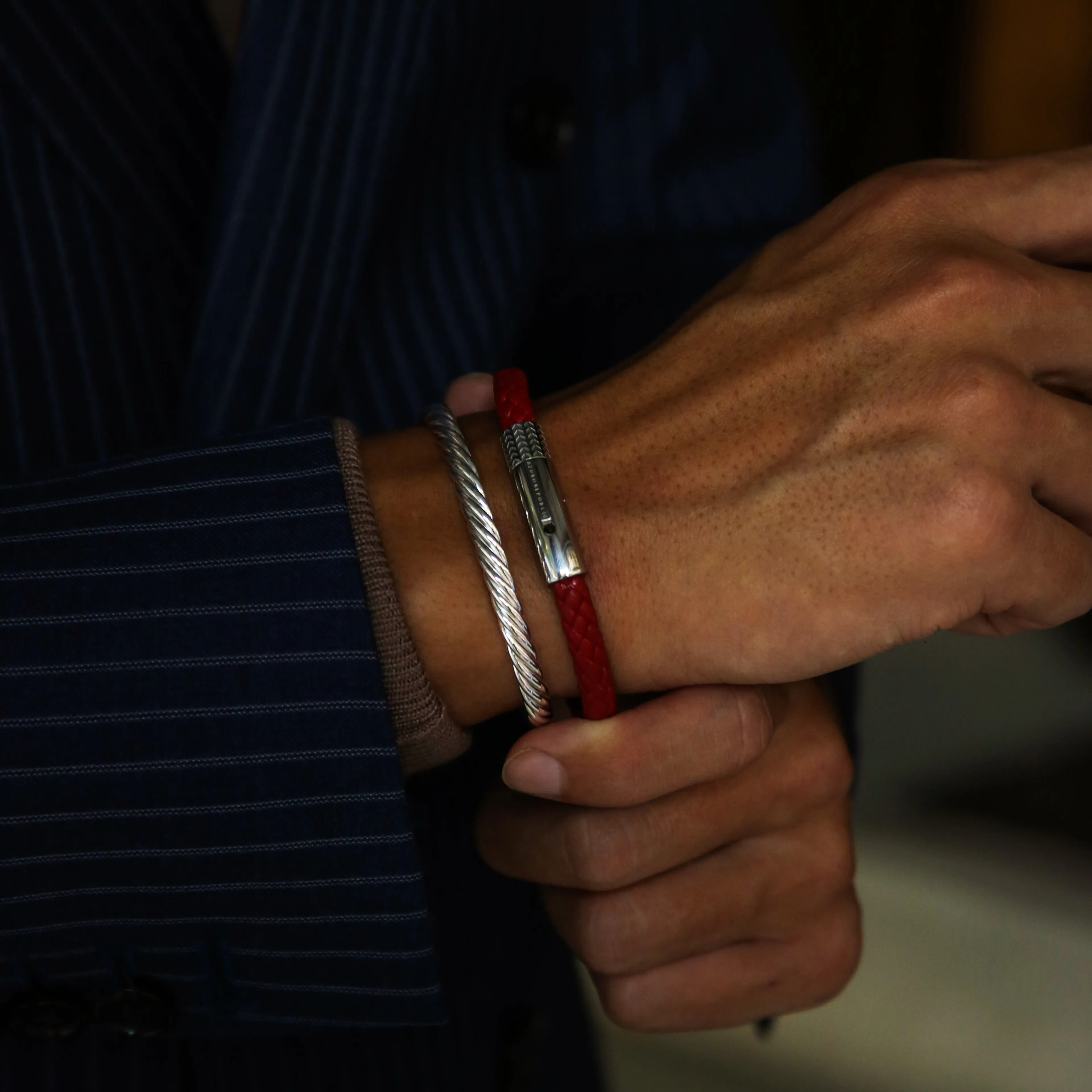 Red Leather Bracelet