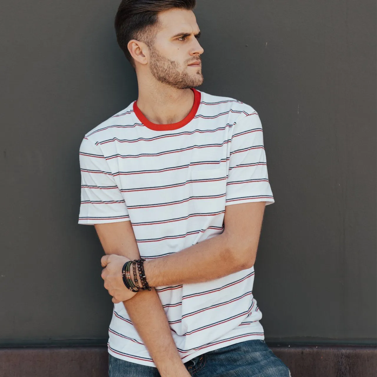 Red Vine Edgar Striped Tee