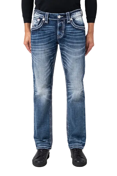 Rock Revival Men's Finley Straight Fit Jeans