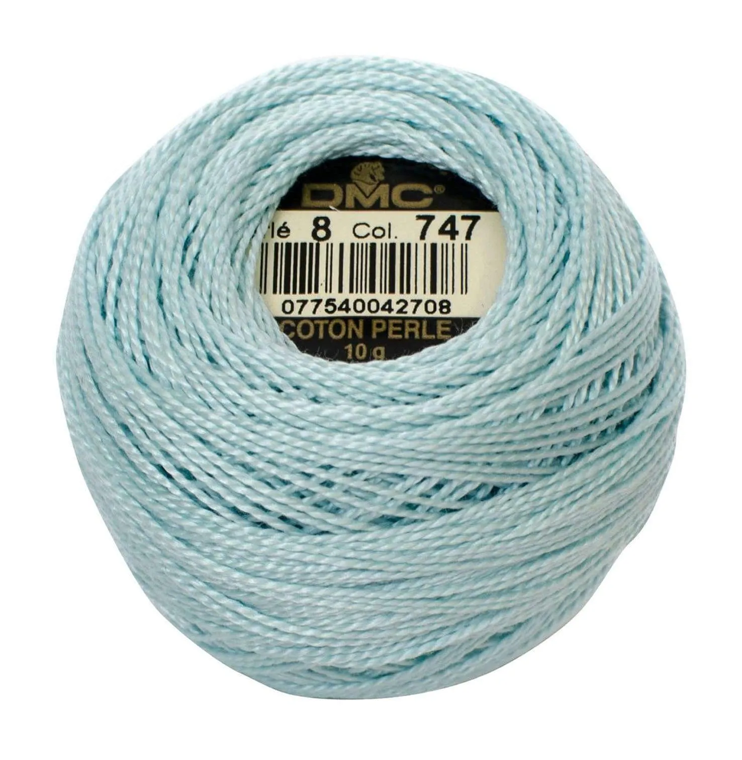 Size 8 Pearl Cotton Ball in Color 747 ~ Very Light Sky Blue