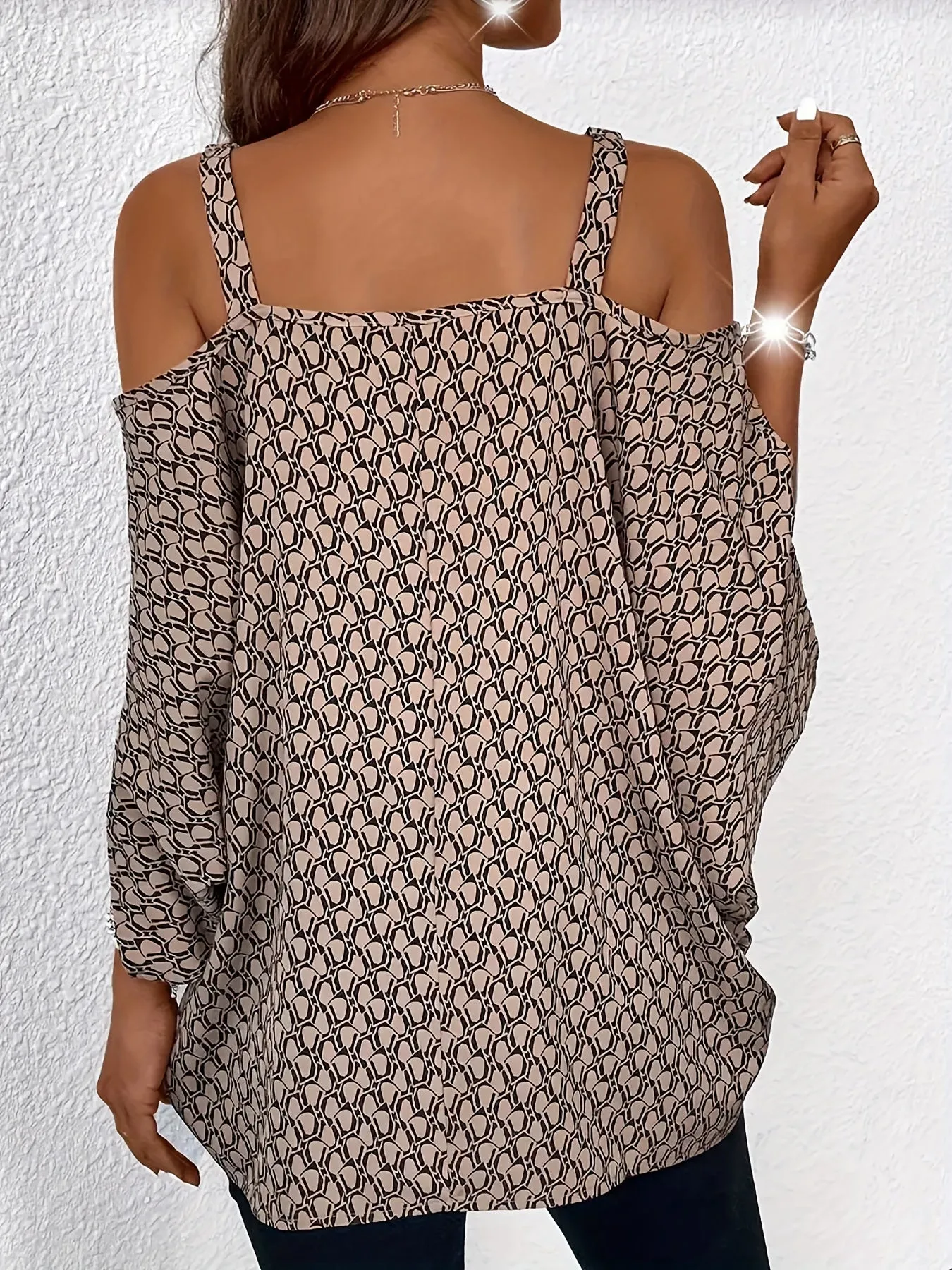 Stylish Plus Size Cold Shoulder Blouse for Spring  Summer