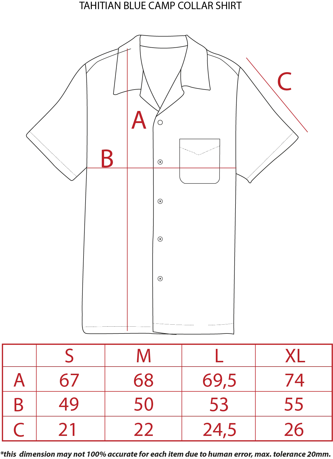 Tahitian Blue Camp Collar Shirt