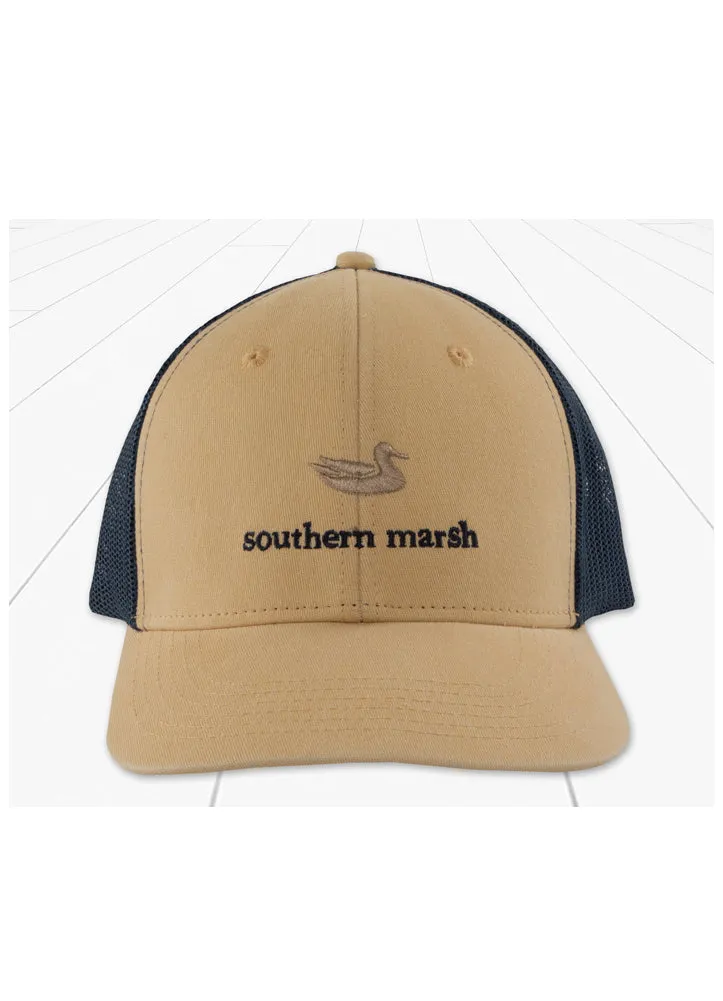 Trucker Hat Classic Snapback in Khaki by Southern Marsh