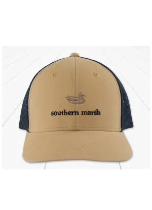 Trucker Hat Classic Snapback in Khaki by Southern Marsh