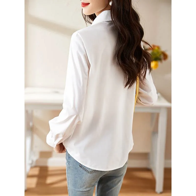 Versatile Kitty Loose-Fit Embroidery Shirt