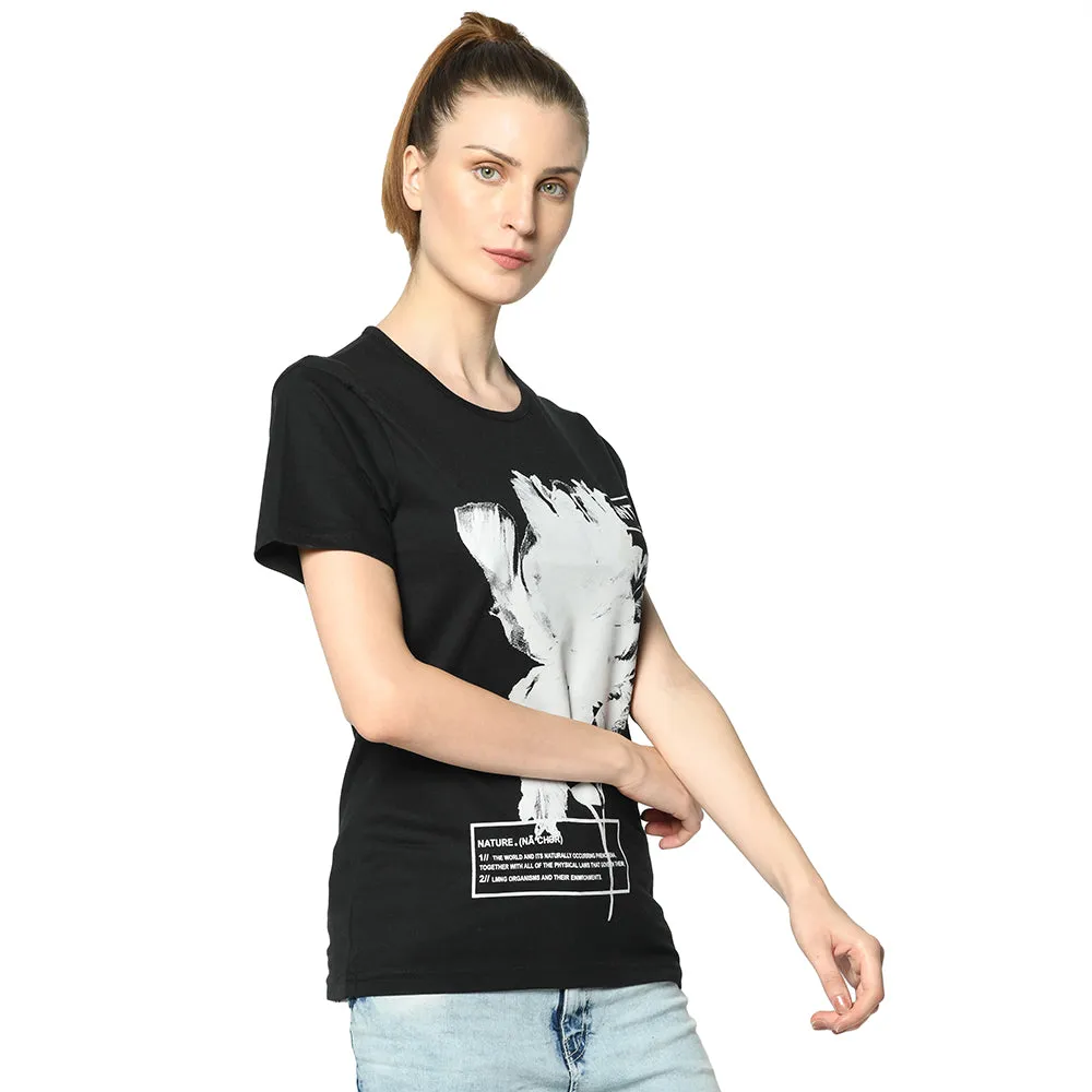 Vimal Jonney Black Color  Tshirt For Women