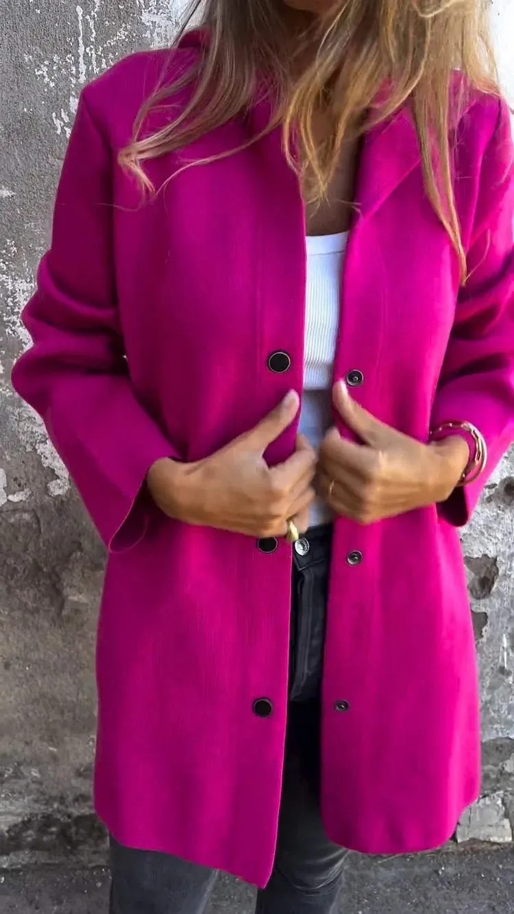 Women's Casual Hooded Single Breasted Cardigan in Solid Colors